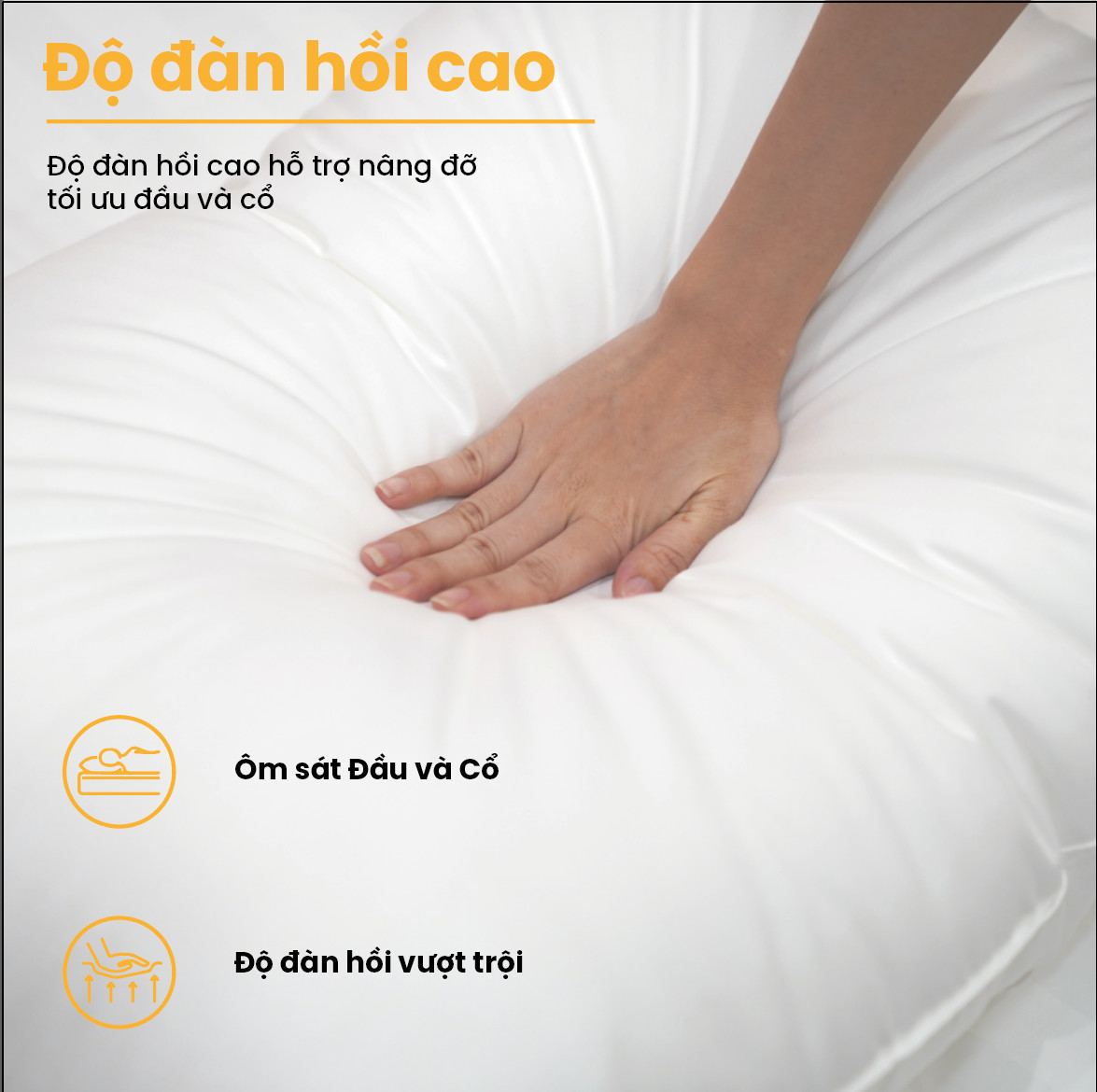 Gối khách sạn 5 sao - Gối bông Microfiber siêu mềm - Gối lông vũ nhân tạo cao cấp - Kích thước 60 x 80 cm - Gối chống mỏi cổ mỏi vai gáy