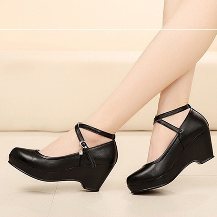 Giày đế xuồng nữ phối quai chéo - LN1678 6