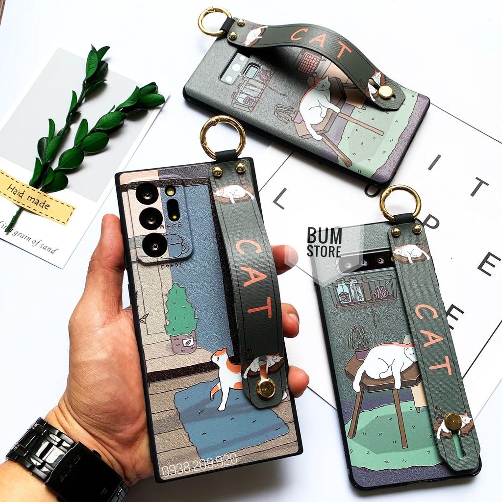 Ốp lưng mèo xỏ tay cho samsung galaxy Note 10 plus / Note 10 / S10 / S10 plus / Note 9 / Note 8 / S9 Plus / S8+ / S20 FE