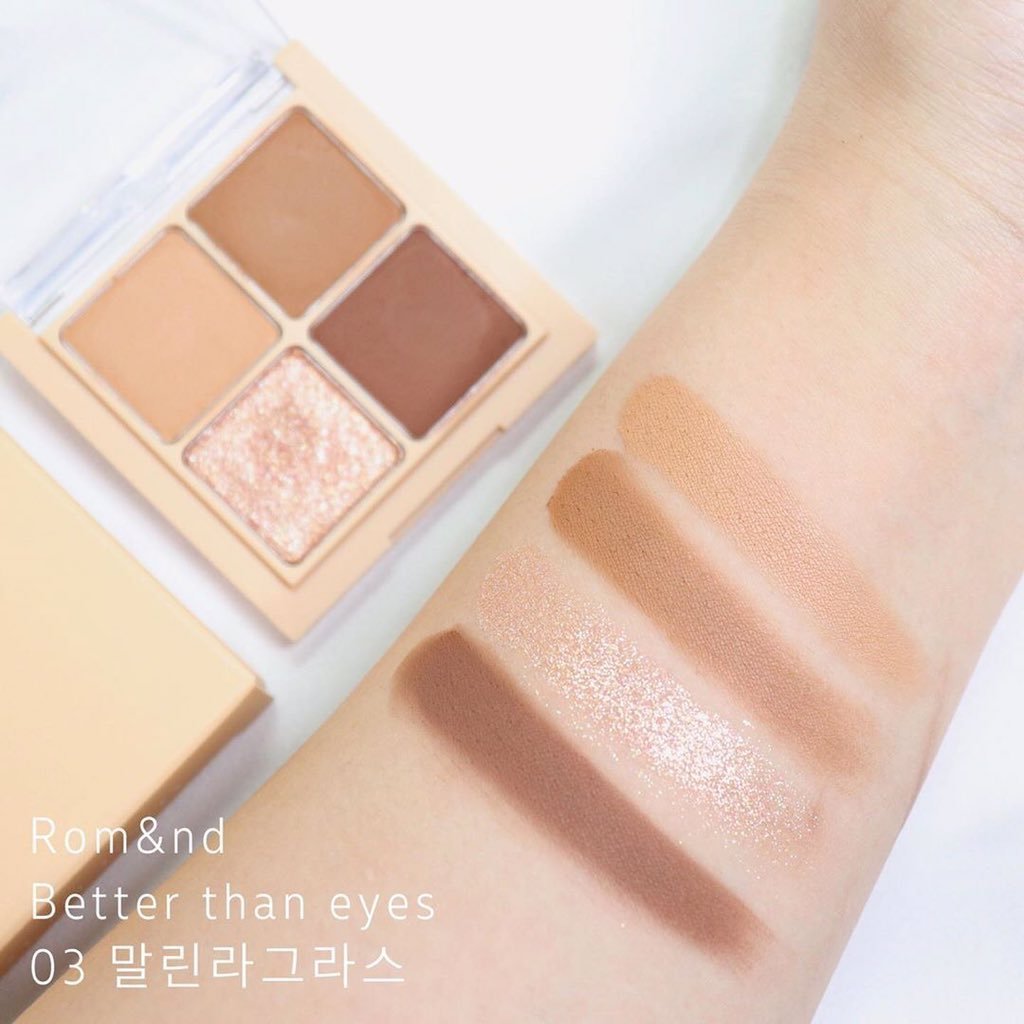 Bảng Phấn Mắt 4 Ô Màu Thời Thượng Romand Better Than Eyes 6.5g