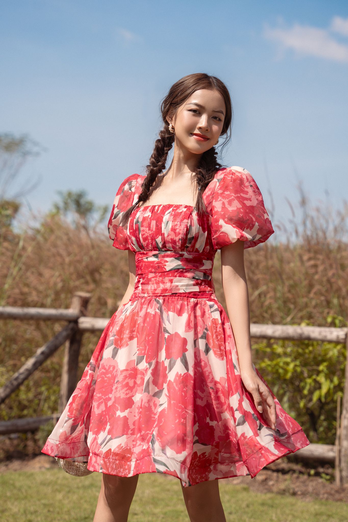 OLV - Đầm Berry Blooming Dress