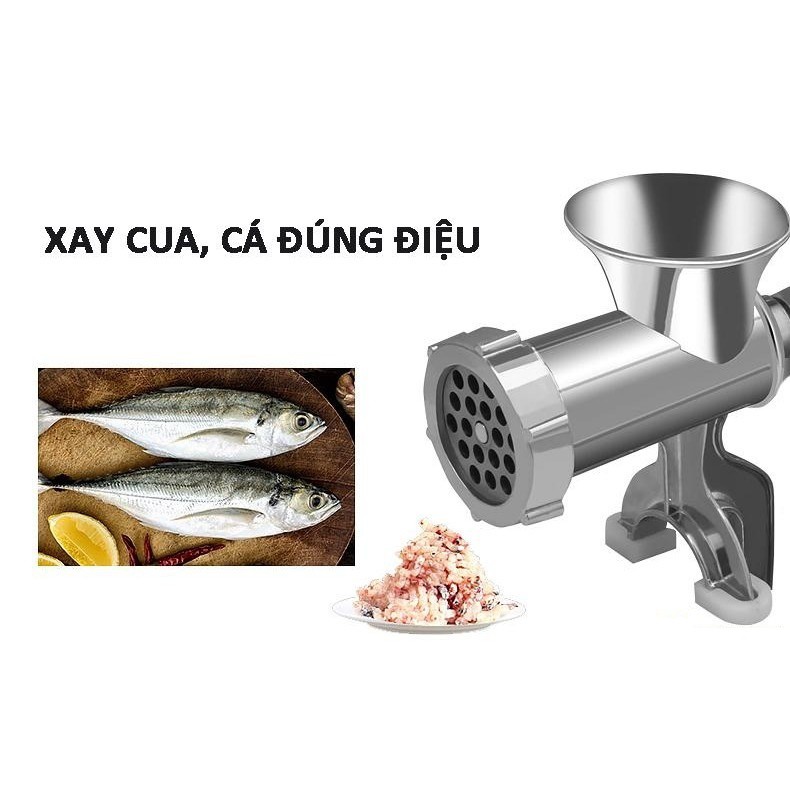 Máy Xay Thịt Bằng Tay Đế Kẹp Bàn - Cối Xay Thịt Quay Tay Đa Năng Không Gỉ, Nhỏ Gọn, Tiện Dụng - Hàng Loại 1 - Chính Hãng MINIIN