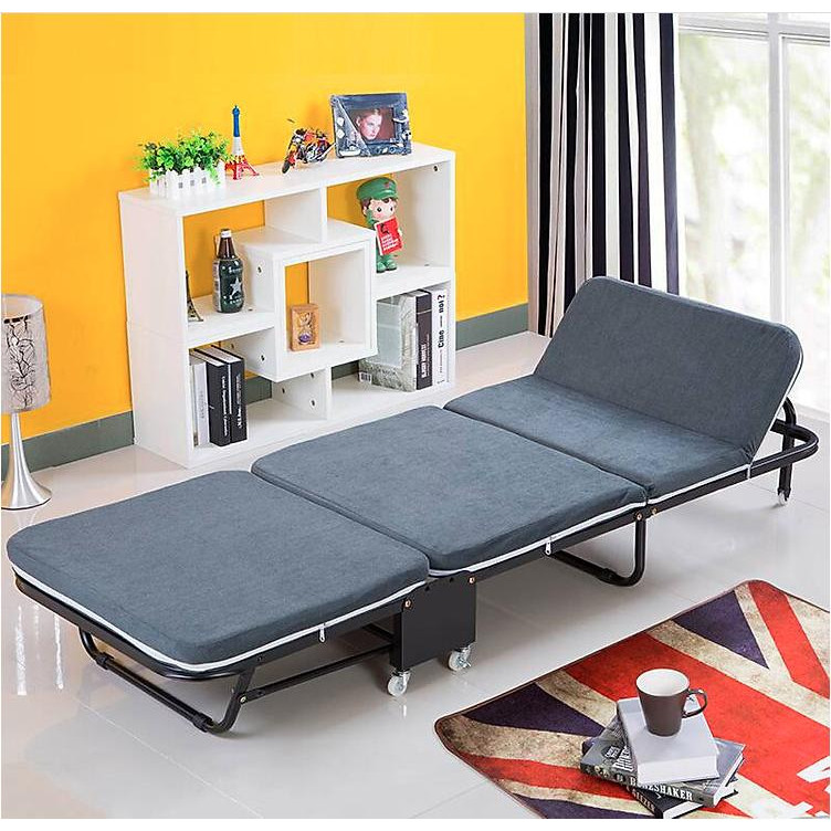 [HOT] Giường gấp đa năng gấp gọn NIKITA, khung thép sơn tĩnh điện, xếp gọn thành ghế sofa,  có bánh xe