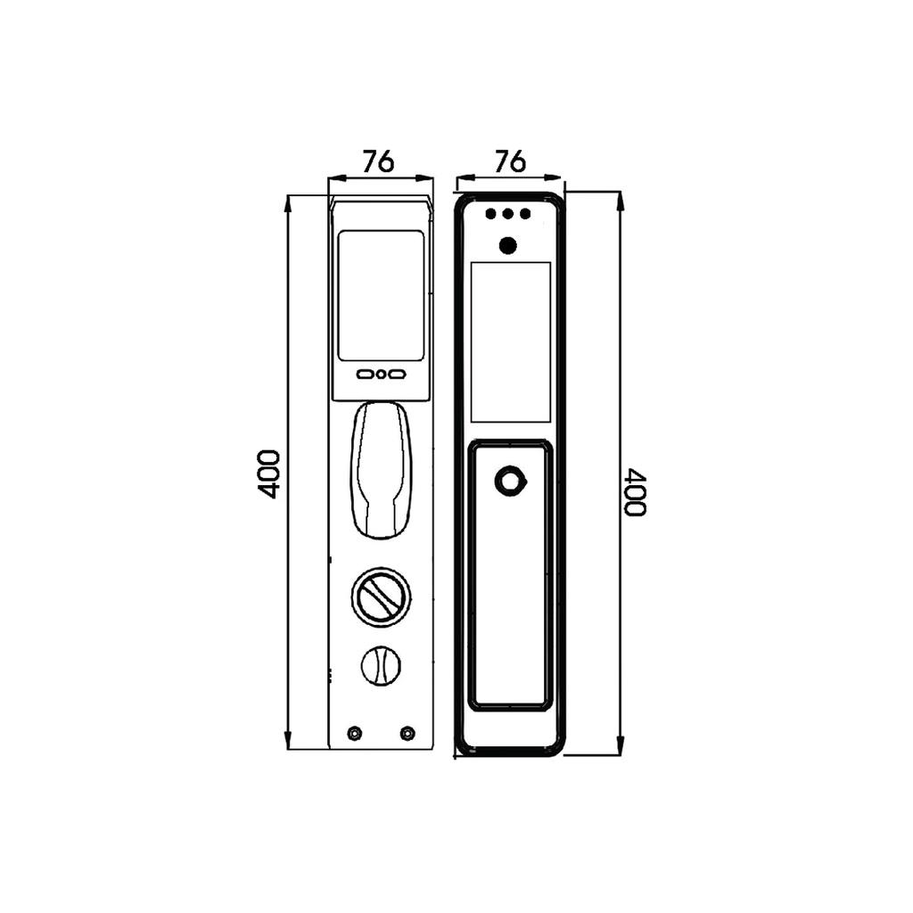 Khóa thông minh nhận diện khuôn mặt Face ID, thẻ từ,sinh trắc vân tay, mật mã công nghệ Đức Demax SL916GS