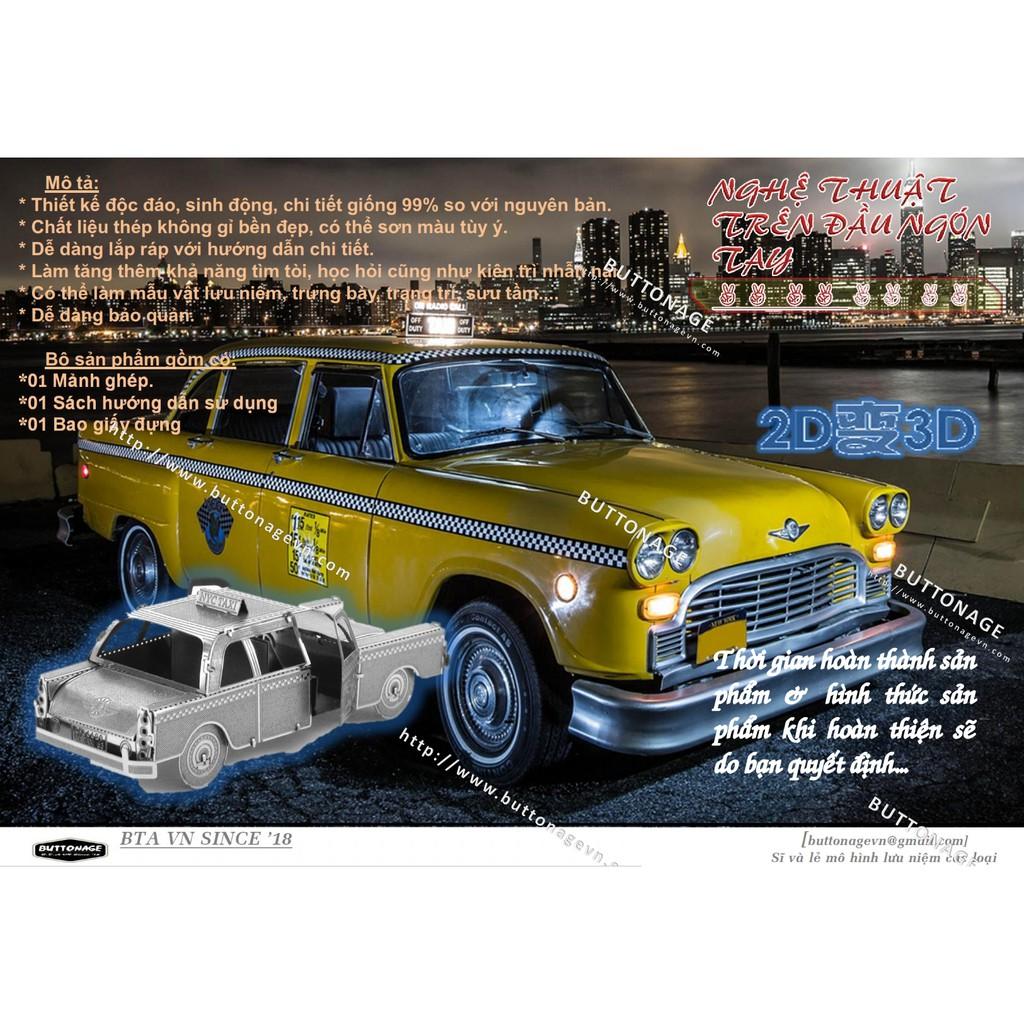 Mô Hình Lắp Ráp 3d Xe Taxi Thành Phố NewYork
