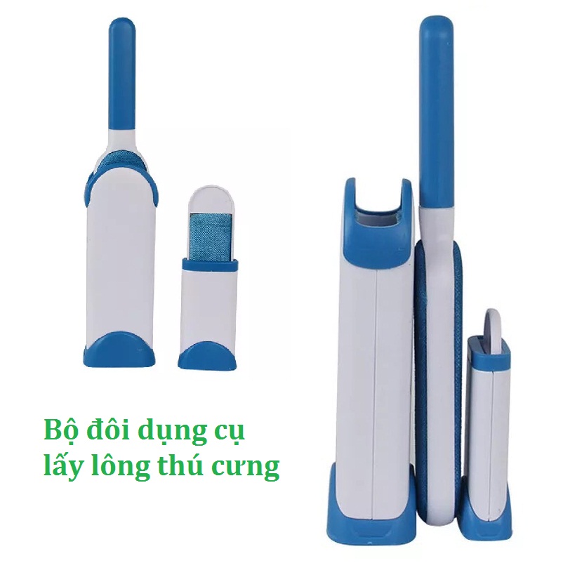 Combo Dụng Cụ Lấy Lông Chó Mèo Trên Quần Áo, Sofa, Nệm, Gối, Các Bề Mặt Phẳng Khác Cực Tiện Dụng Và 1 Phiên Bản Mini Nhỏ Gọn Sử Dụng Khi Đi Du Lịch – CLL3