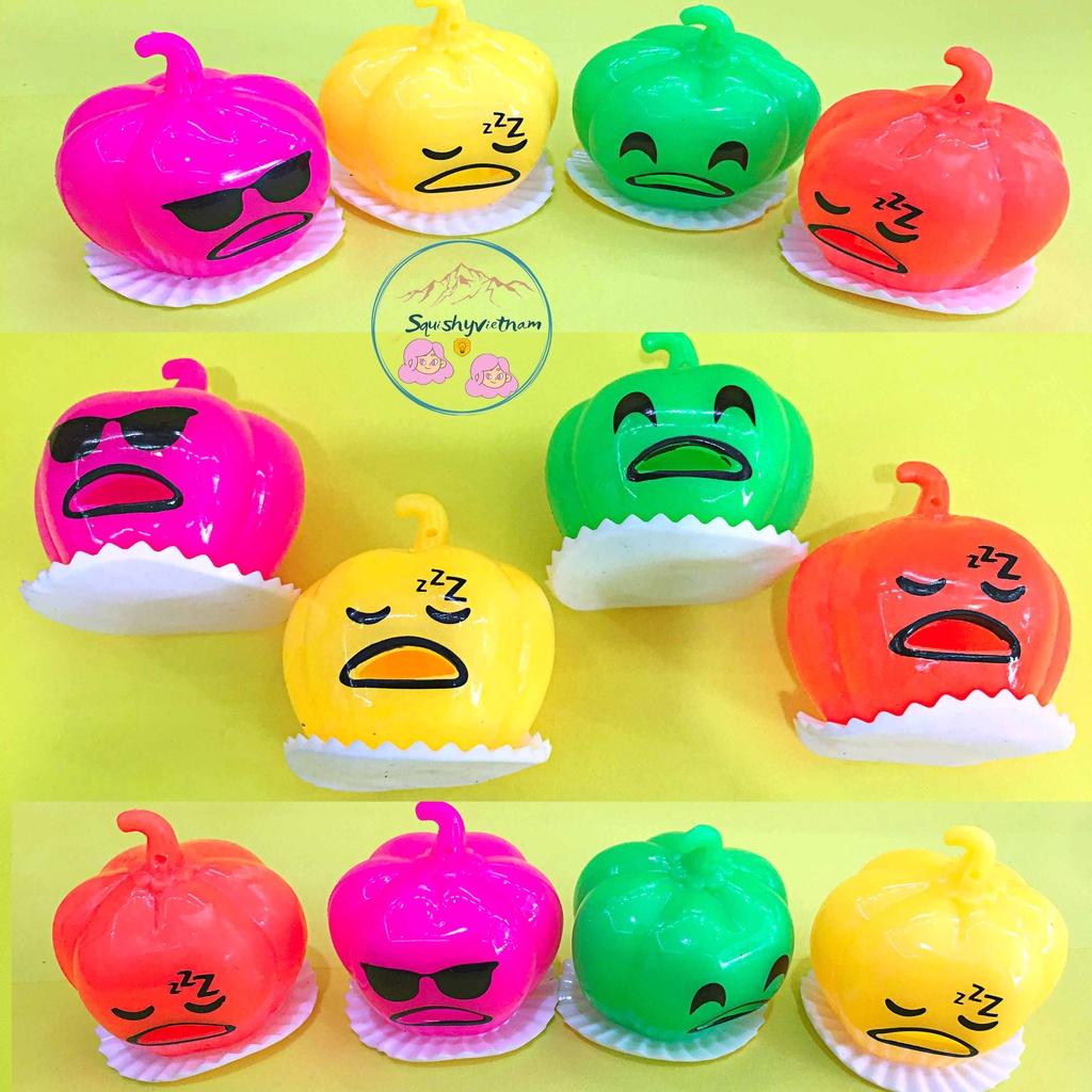 (4 MÀU) Bí ngô biến thái Hút Nhả Slime Anh nôn ọe đồ chơi Gudetama cực thú vị