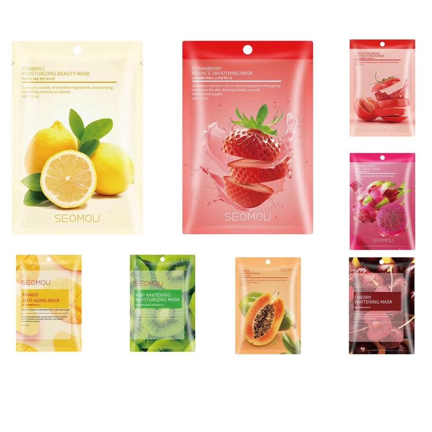 Combo 10 Mặt Nạ Trái Cây SEOMOU Dưỡng Ẩm Trắng Da