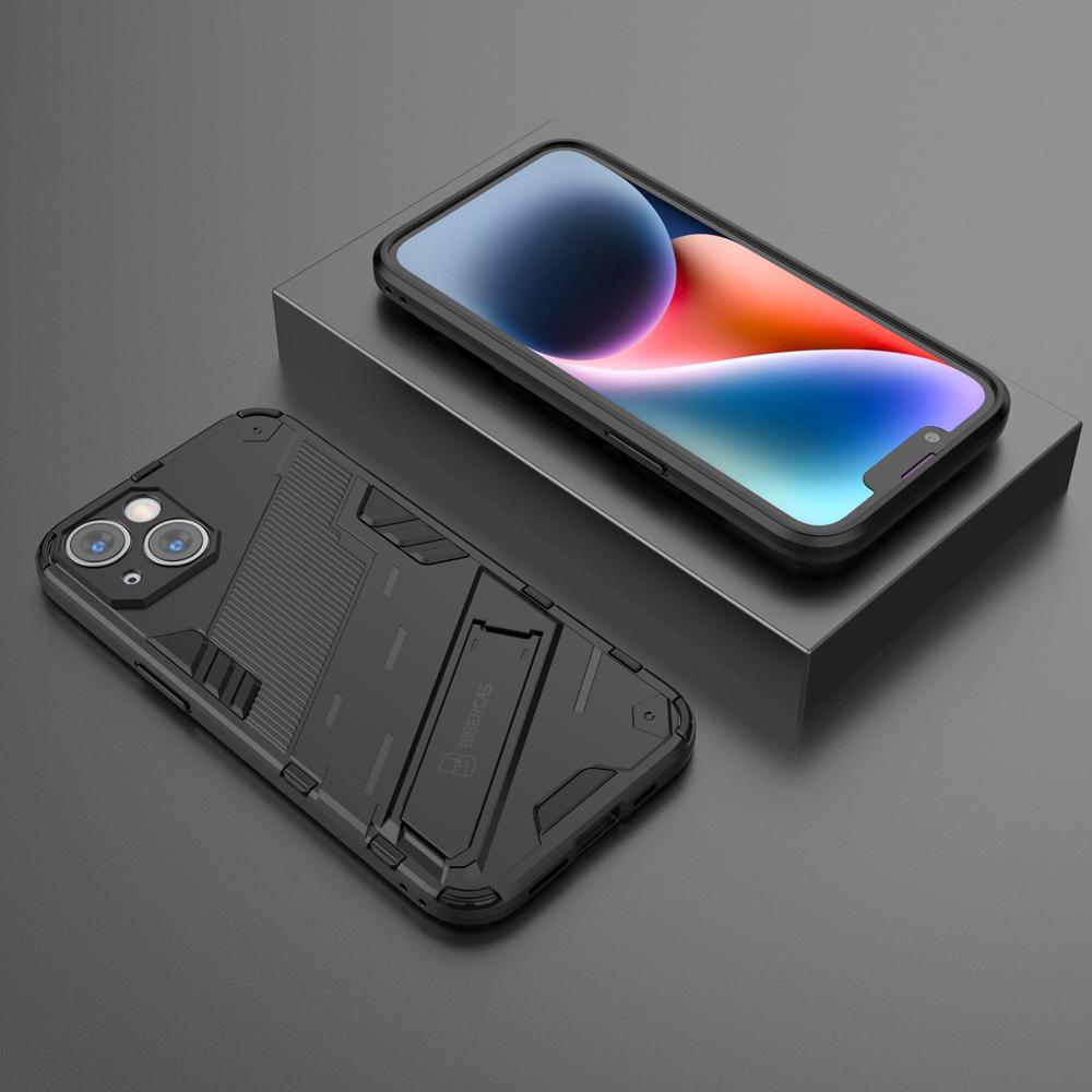 Ốp lưng cho iPhone 14, Ốp chống sốc Iron Man PUNK cao cấp kèm giá đỡ cho iPhone 14