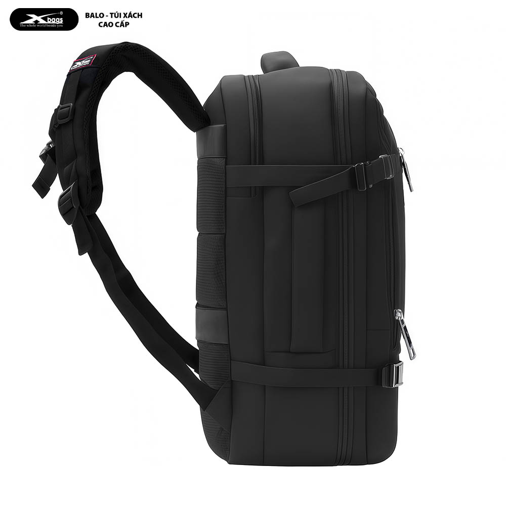 Balo Du Lịch Cao Cấp Xbags Leader Pro XB2010 Màu Đen Dung Tích Lớn, Ngăn Chính Mở Gập 180 Độ, Đựng Được Laptop 17 Inch, Sang Trọng Cá Tính!