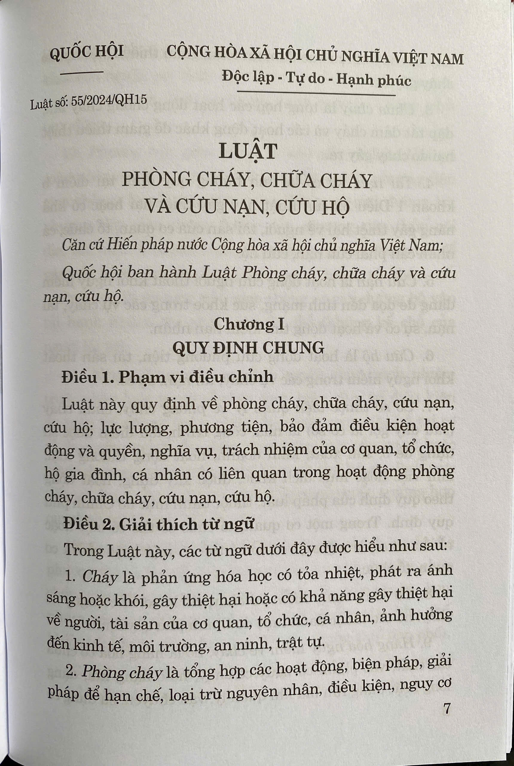 Luật Phòng Cháy, Chữa Cháy Và Cứu Nạn, Cứu Hộ Năm 2024