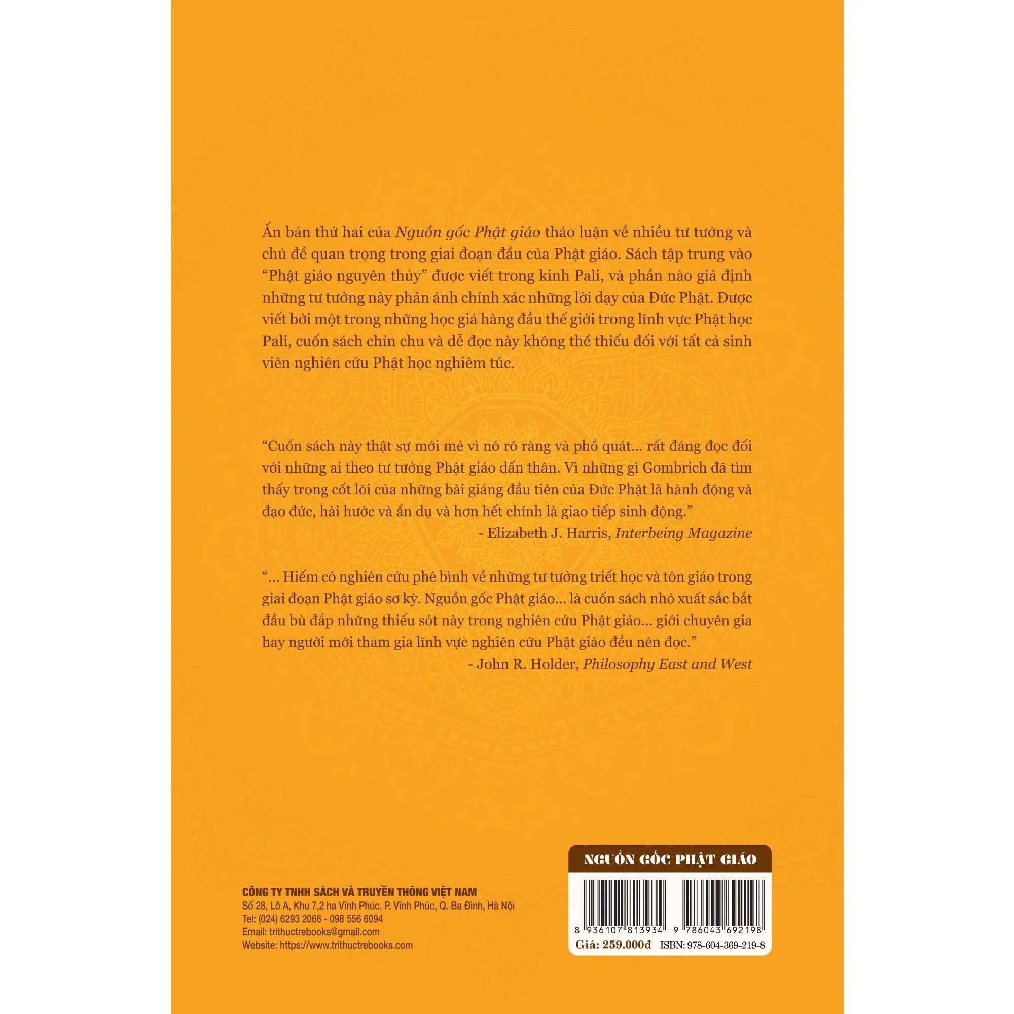 Sách mới - Nguồn gốc Phật giáo Bối cảnh hình thành những giáo lý ban đầu (KÈM SÁCH TẶNG)