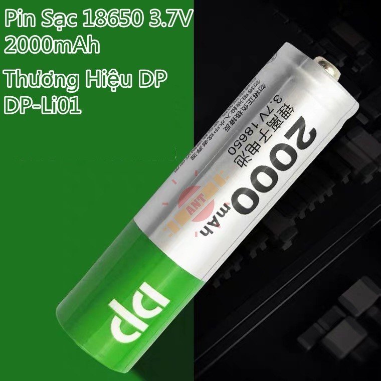 Vỉ 1 Viên Pin Sạc DP-li01 2000mah 18650 3.7V Dung Lượng Chuẩn