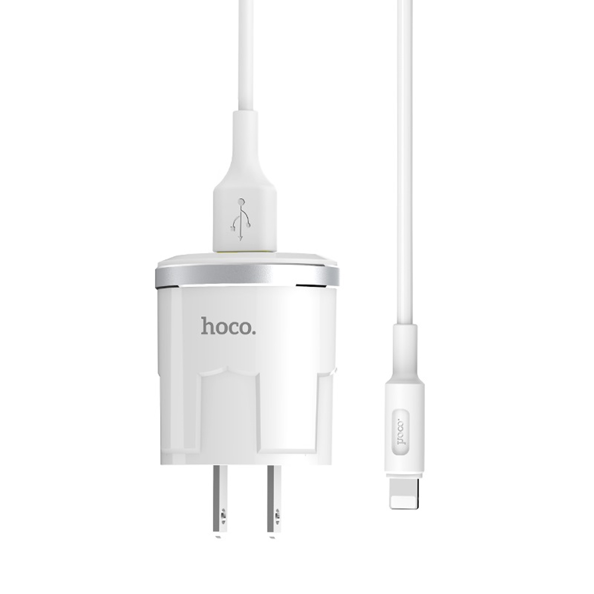 ộ Sạc Lighning Hoco C37 2.4A Cho Iphone/Ipad  + Tặng Bọc Bảo Vệ Đầu Cáp - Chính Hãng