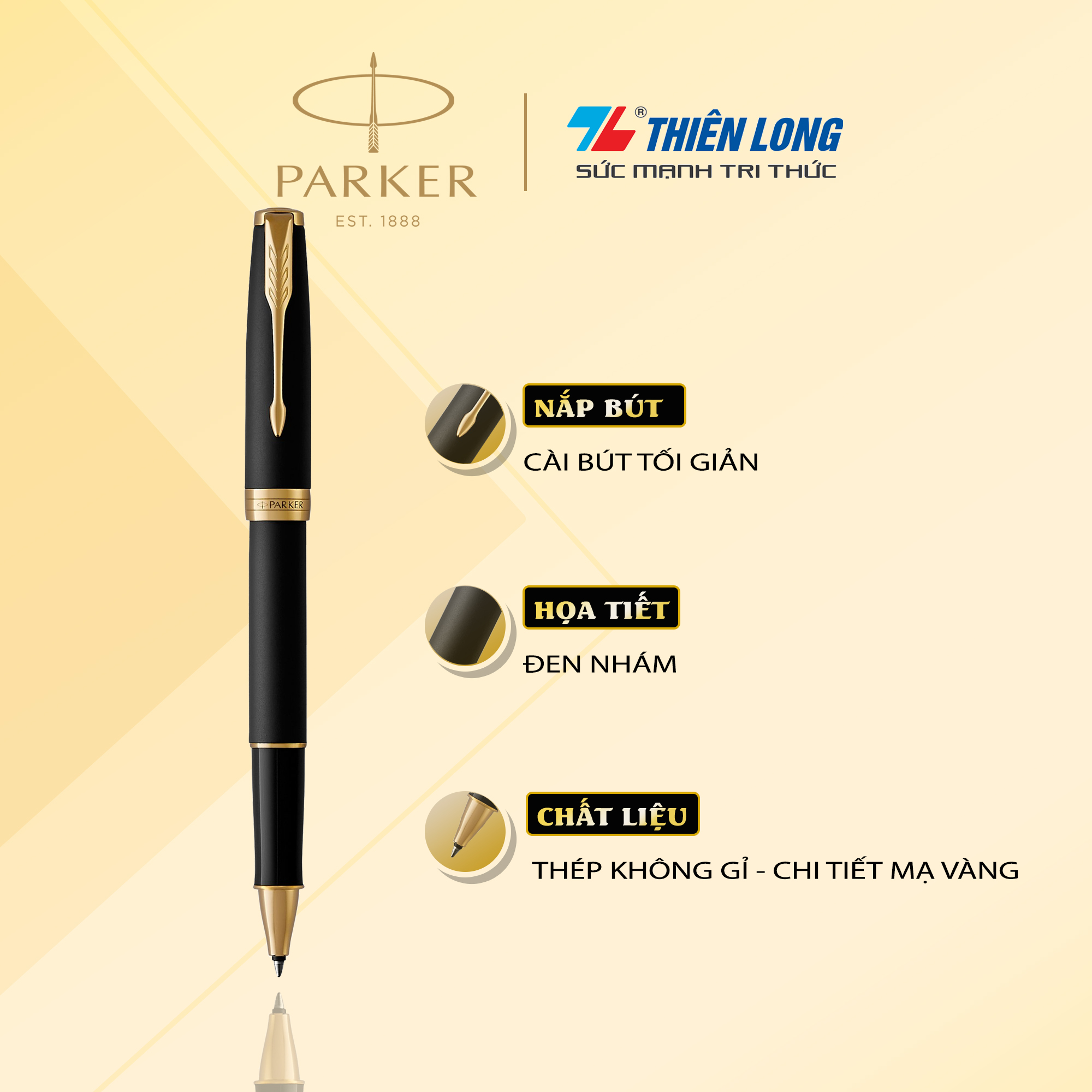 Bút lông bi cao cấp Parker Sonnet X-M Black GT TB-1950878