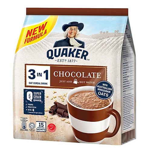 Combo 2 Thức Uống Yến Mạch Quaker 3in1 Vị Sô Cô La 420g