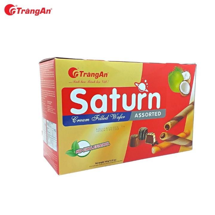 Bánh kem quế Saturn 440g, hỗn hợp sữa dừa và socola, không Cholesterol, thương hiệu Tràng An