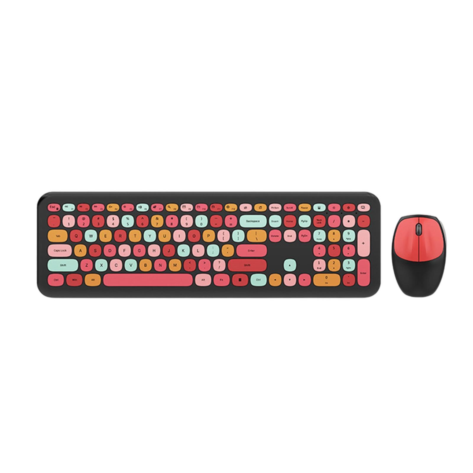 Mini Multi-Colour Wireless 2.4G Keyboard Mouse Set for Computer