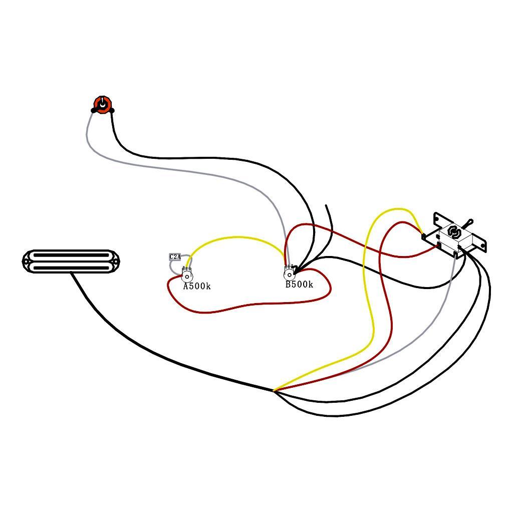Circuit Wiring Harness w/ Pickup for Electric Guitar