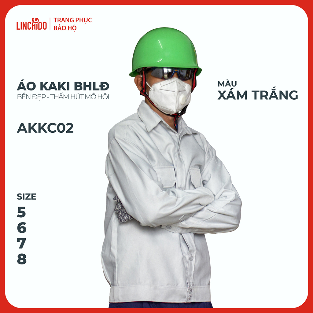 Áo kaki Bảo Hộ Lao Động Chất Liệu Thấm Hút Mồ Hôi Thoáng Mát Bền Đẹp - Mã AKKC02 - 5