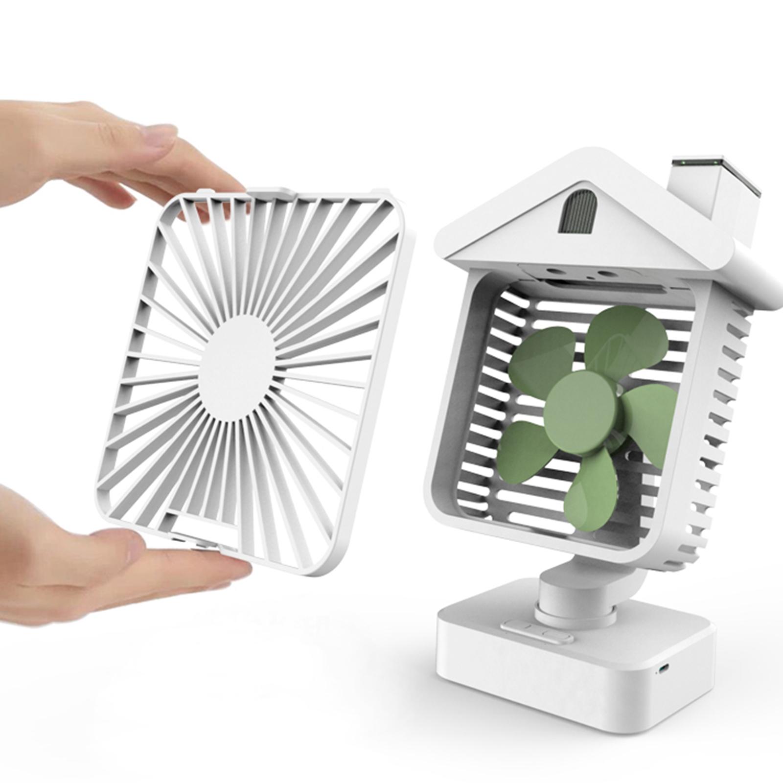 Portable Air Conditioner Cooler, Noiseless Air Fan Rechargeable USB Desk Fan with 3 Speeds, LED Night, Office Cooler Humidifier for Home Dorm