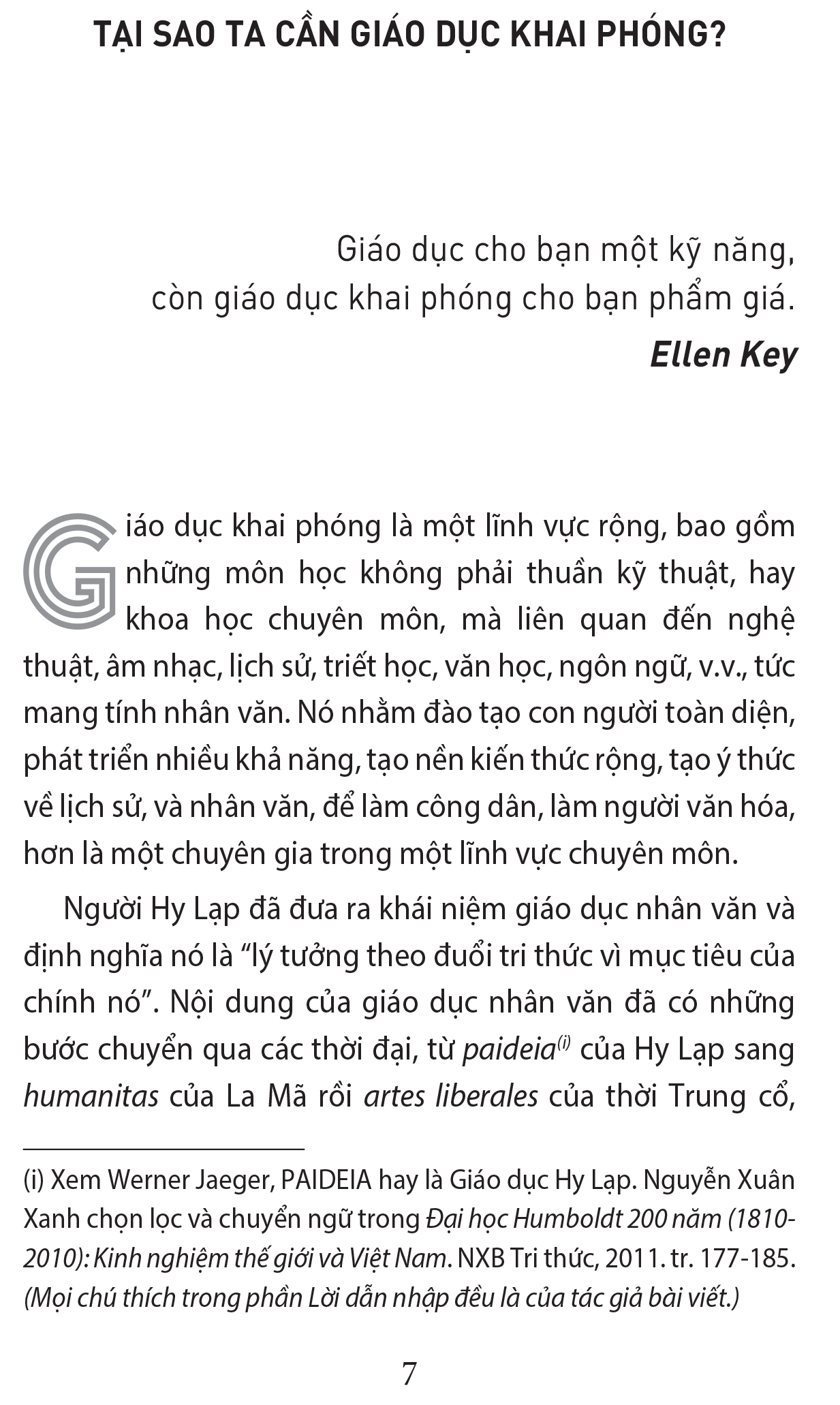 Biện hộ cho một nền giáo dục khai phóng