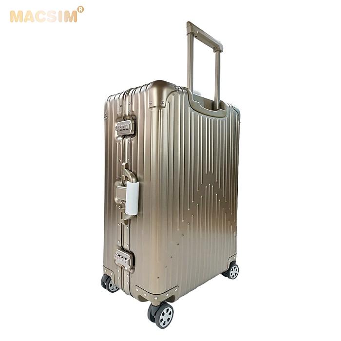 Vali hợp kim nhôm nguyên khối MS1104 Macsim cao cấp màu Ti-gold cỡ 26 inches