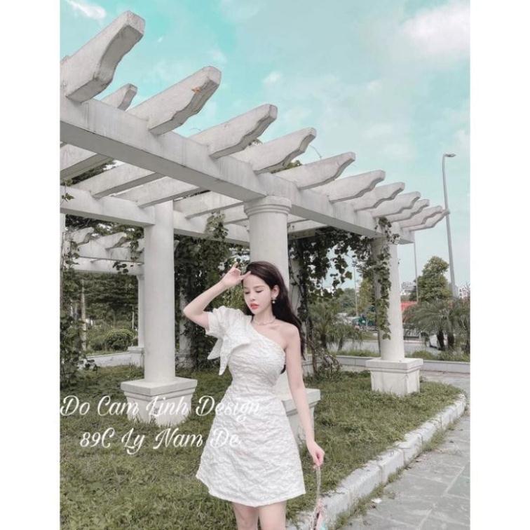 ĐẦM XOÈ GẤM LỆCH VAI NƠ - SIZE M/L ĐẾN 57kg - MS131V MMR