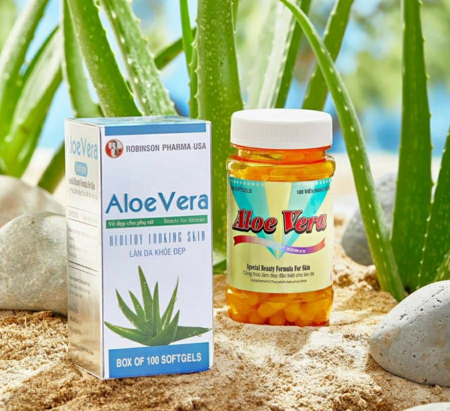 TPCN- Robinsin Pharma USA- ALOE VERA-Viên uống đẹp da, dưỡng da, nhuận tràng