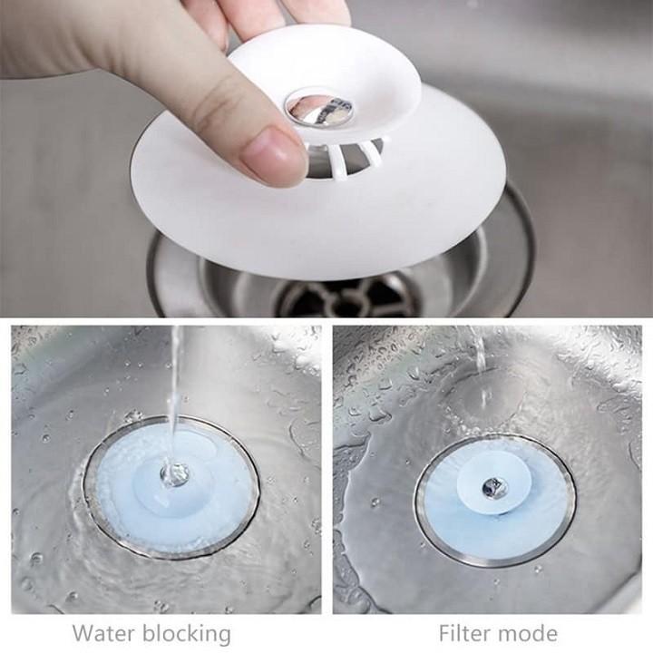 Nắp chặn rác, chặn tóc thông mình ở bồn rửa, nhà tắm bằng silicon rất tiện dụng
