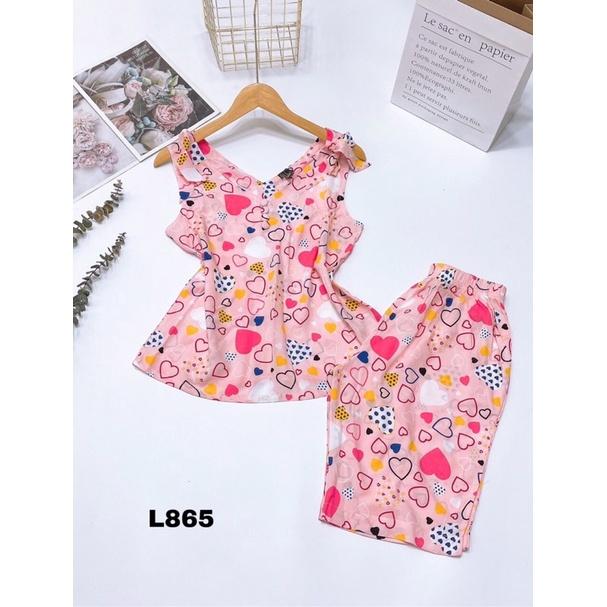 Bộ Lanh Lửng Cổ Tim Nơ Vai