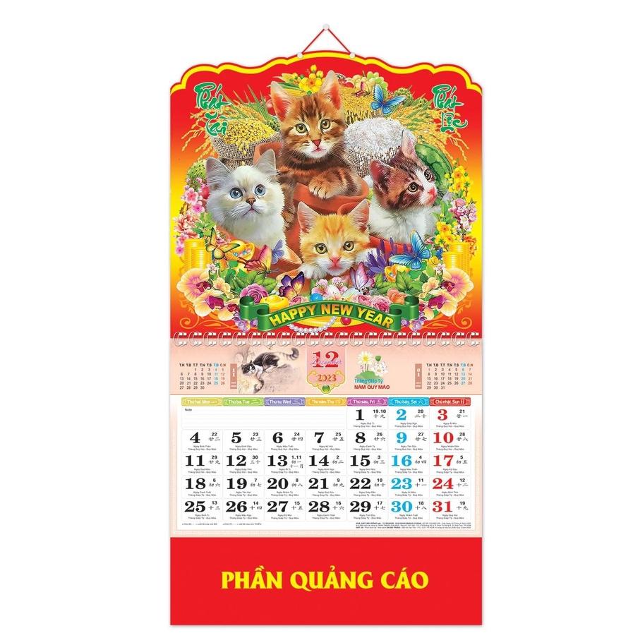 LỊCH Gắn Bìa THÁNG ( 38 x 68 ) NGẪU NHIÊN