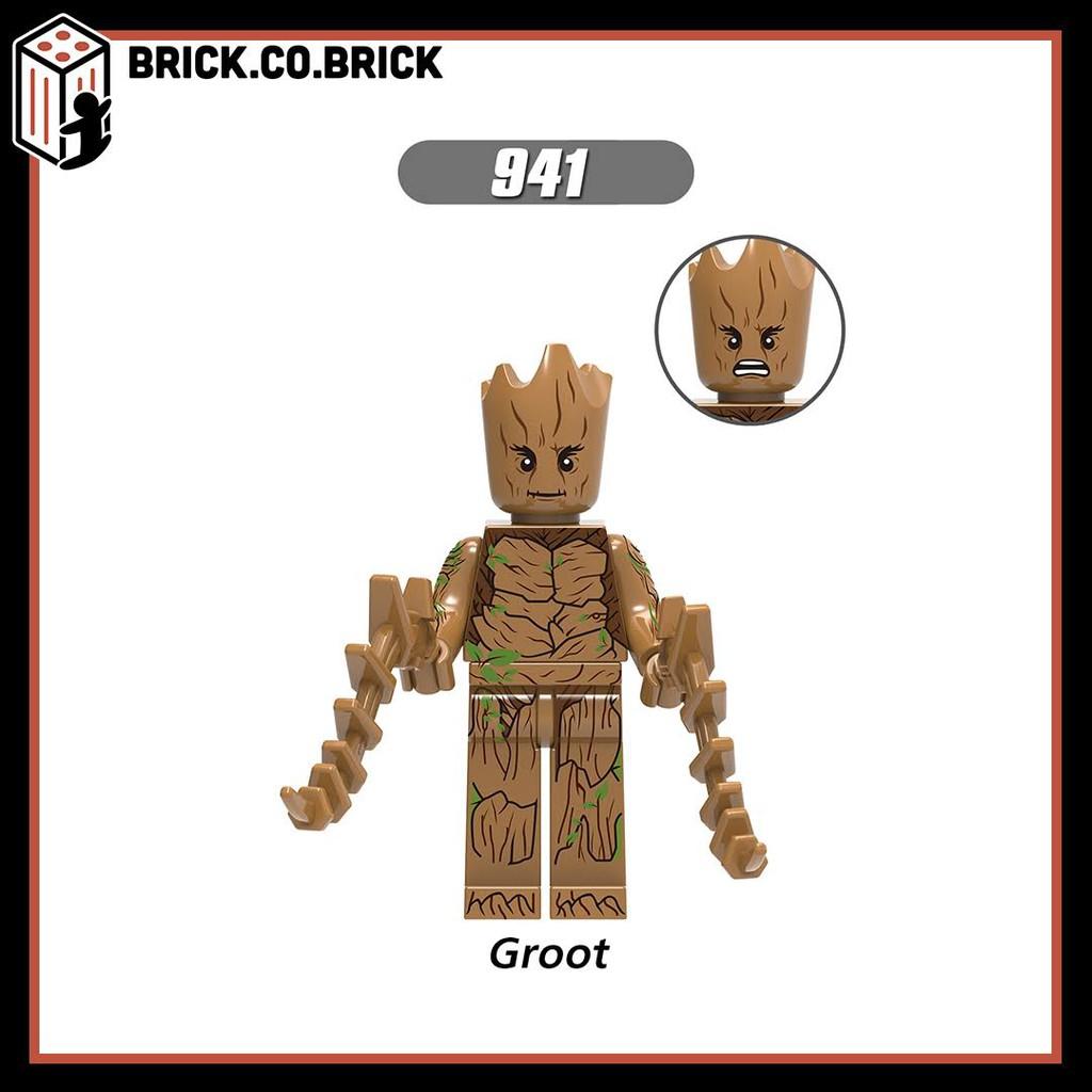 Xếp hình Nhân vật Đồ Chơi Bucky Siêu Anh Hùng minifig Super Hero Groot Vision Wong Falcon X0217 - X-942