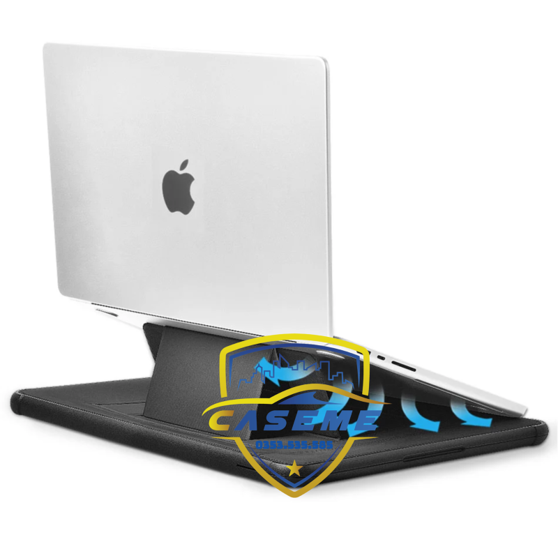Bao da có giá đỡ cho laptop &amp; MacBook 13&quot;/14.2&quot;/16.2&quot; – Chống sốc, chống thấm, lót lông mềm – Hàng Chính Hãng
