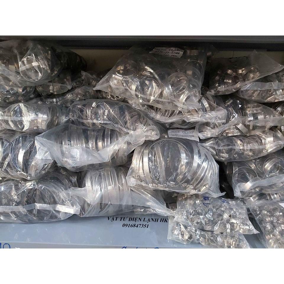 Đai xiết ống các cỡ inox từ 12mm - 83mm - siết quai nhê cổ dê