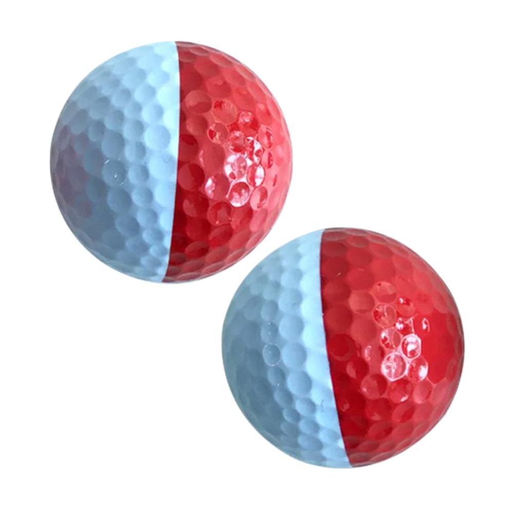 2 Pack Practice Golf Balls - Performance Synthetic Rubber - 42.7mm Diameter