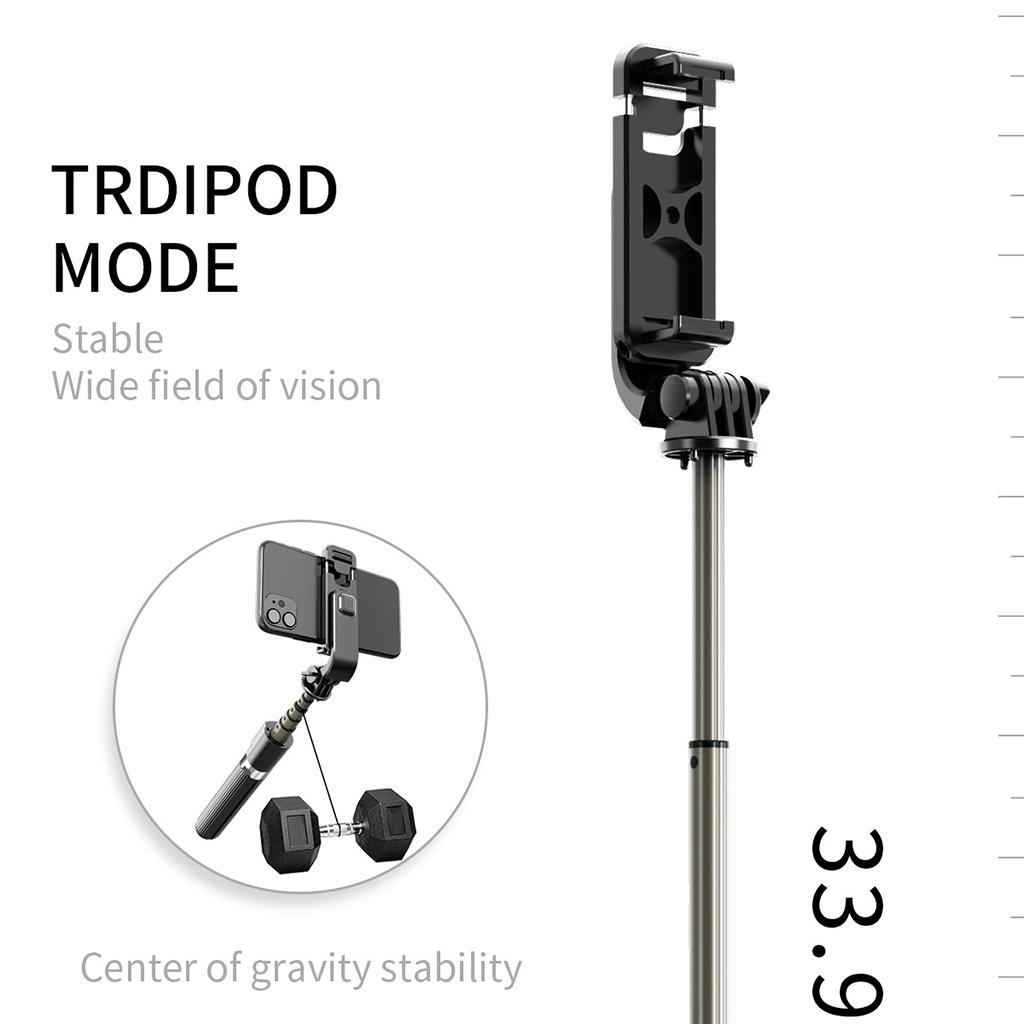 33.9" L03 Tripod Stand Selfie Stick with Remote for iPhone Android Recording