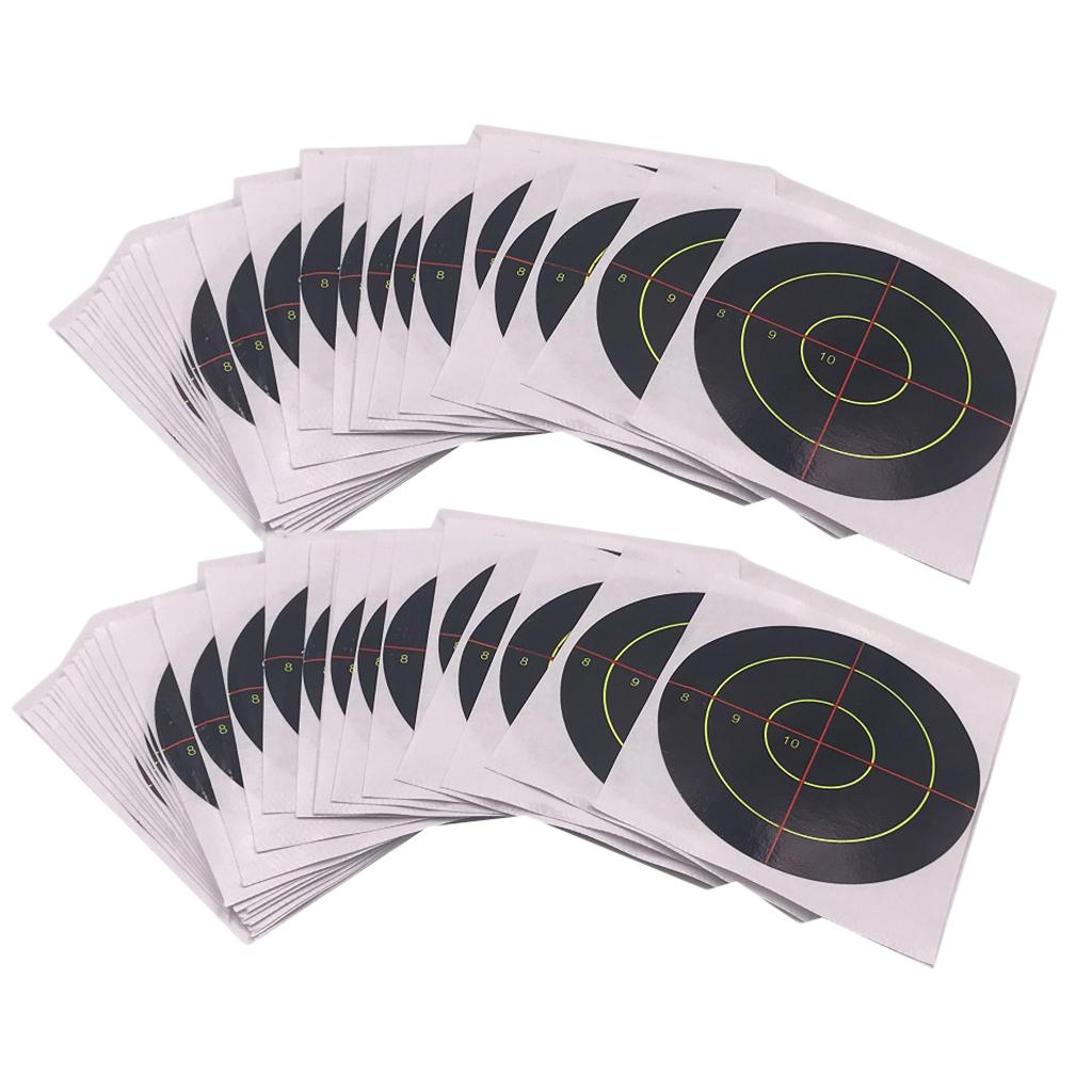 100pcs Shooting Targets Reactive Splatter Adhesive Paper Target 7.5cm