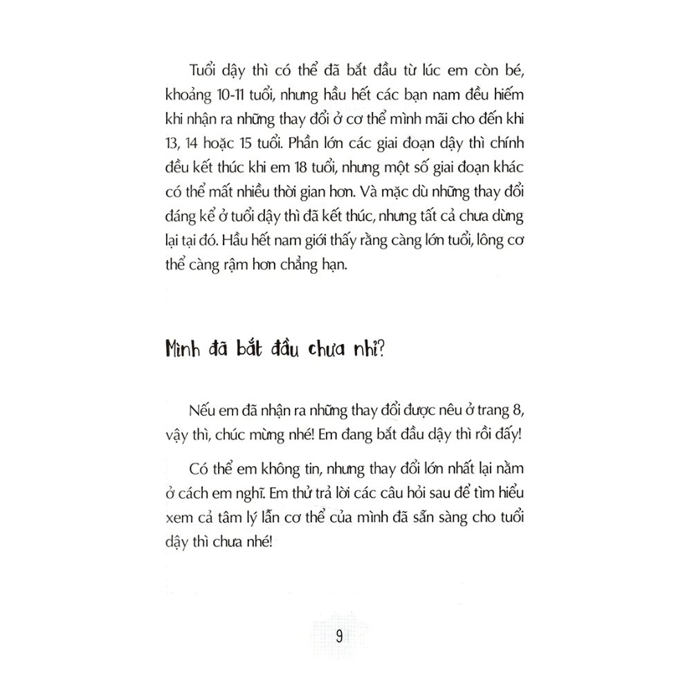 Tuổi Dậy Thì - Từ “Cậu Bé” Đến “Anh Chàng"