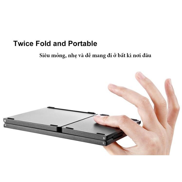 Bàn phím Bluetooth có Touchpad xếp gọn (IOS/Android/win/mac..) (Màu Bạc | Đen ) - The Royal's Furniture