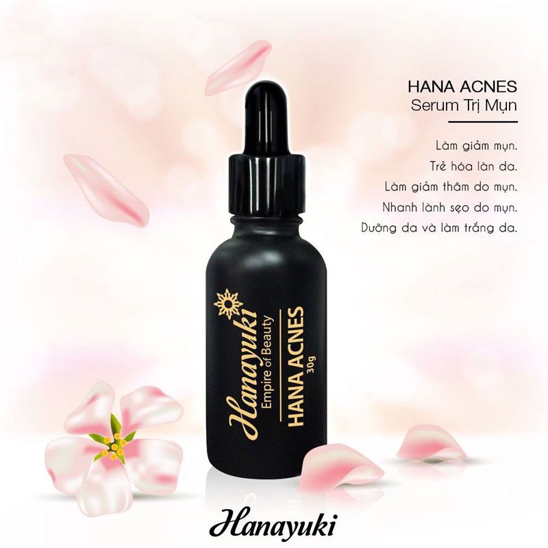 Serum Mụn Hana Acnes Hanayuki Chính Hãng Serum Ngừa Giảm Mụn Mờ Thâm Cấp Ẩm 30g