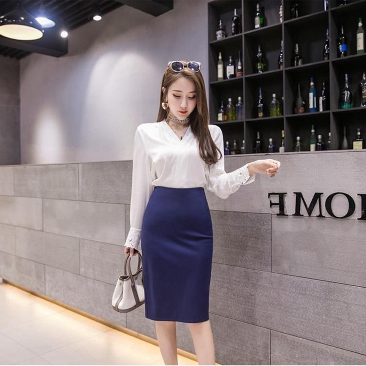 Chân Váy Công Sở Bút Chì CHIPY Dáng Dài Qua Gối Màu Nâu Lưng Cao Xẻ Sau Đẹp Kiểu Hàn Quốc Vintage Cá Tính MCV802