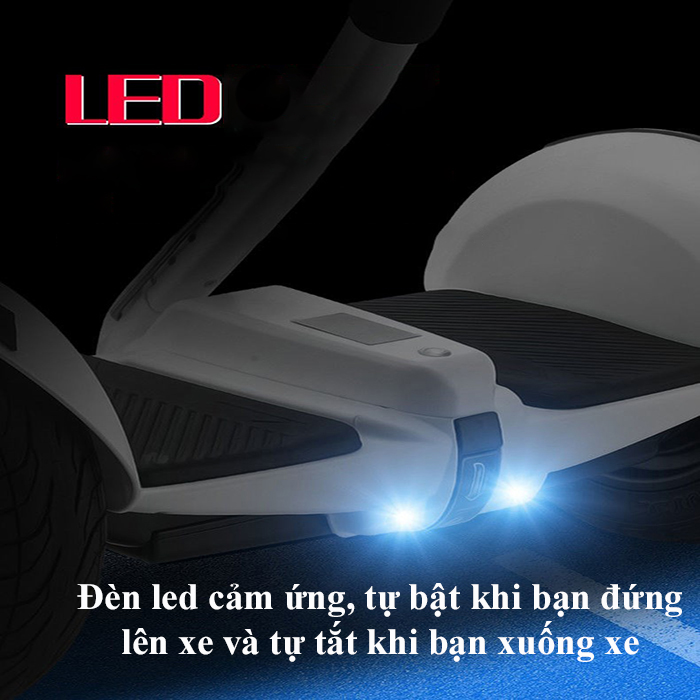 XE ĐIỆN CÂN BẰNG ANS134 XE THĂNG BẰNG THÔNG MINH THẾ HỆ MỜI KIỂU DÁNG HIỆN ĐẠI NHỎ GỌN KẾT NỐI APP PHÁT NHẠC BLUETOOTH ĐỘNG CƠ KÉP MẠNH MẼ BÁNH 10 INCH CHỐNG TRƯỢT