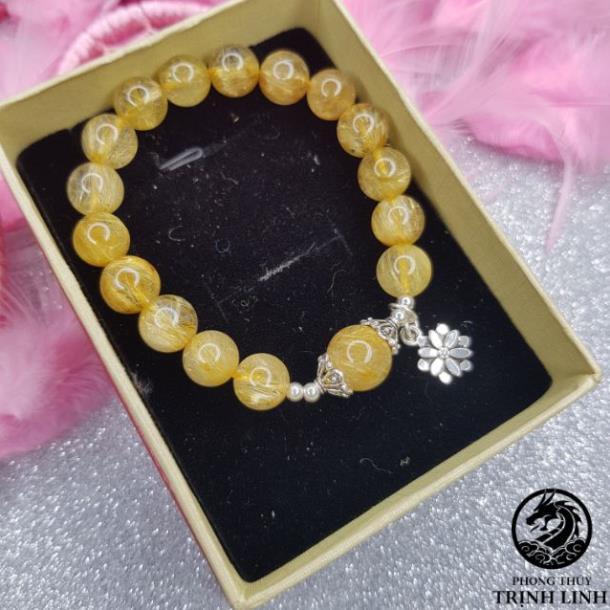 VÒNG TAY MÀU VÀNG VÀ HOA S925