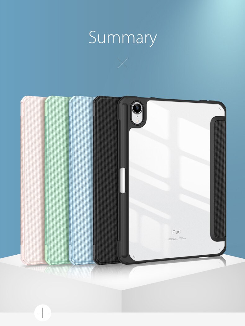 Bao da Chính Hãng DUX DUCIS TOBY cho IPad Mini 6 cao cấp có mặt lưng trong không ố màu, chống sốc ,có khay đựng bút - Hàng chính hãng