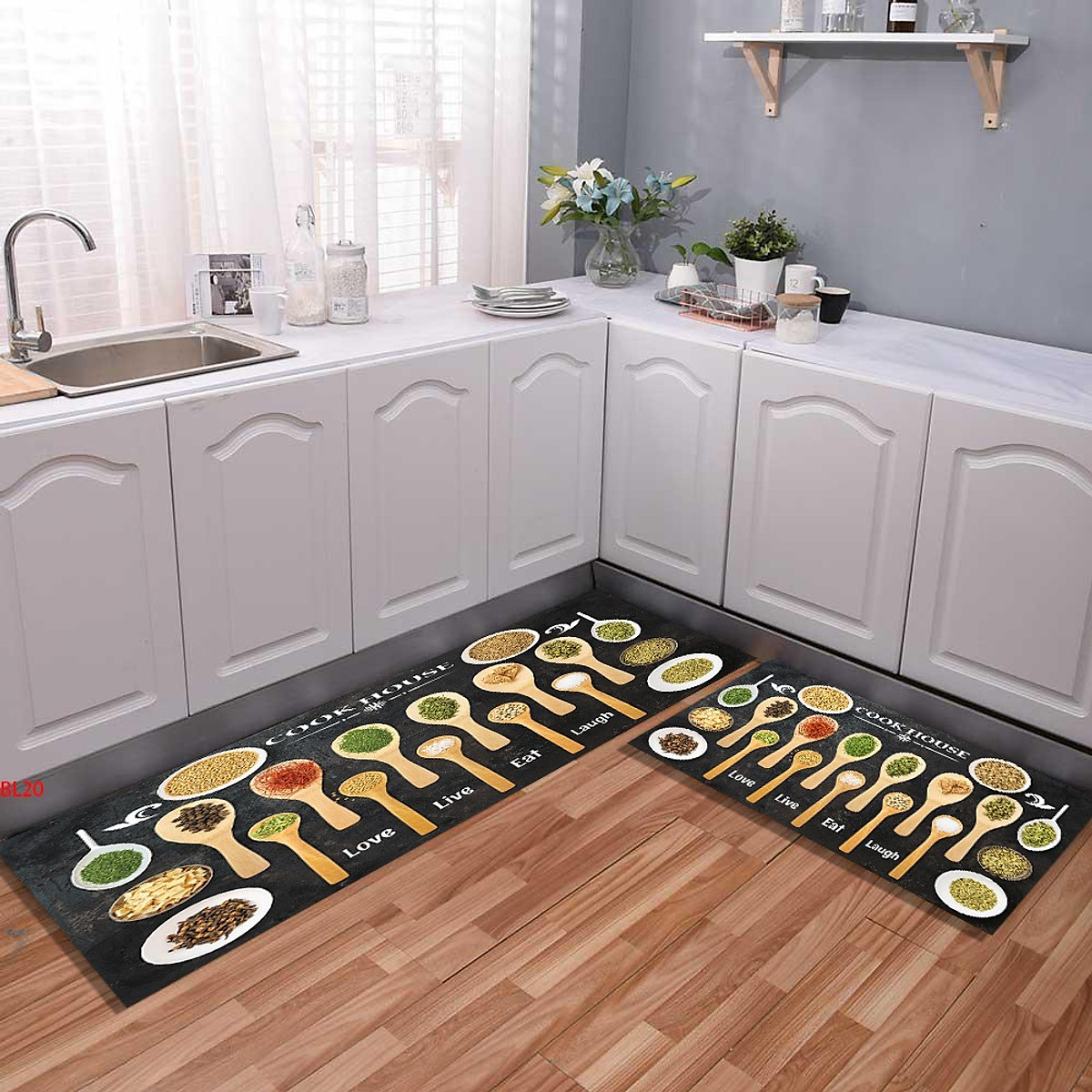 Bộ 2 miếng thảm bếp 3D siêu đẹp - Kích thước 120x40 và 60x40