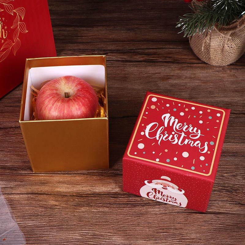 Hộp giấy đựng trái cây phong cách Giáng sinh cao cấp