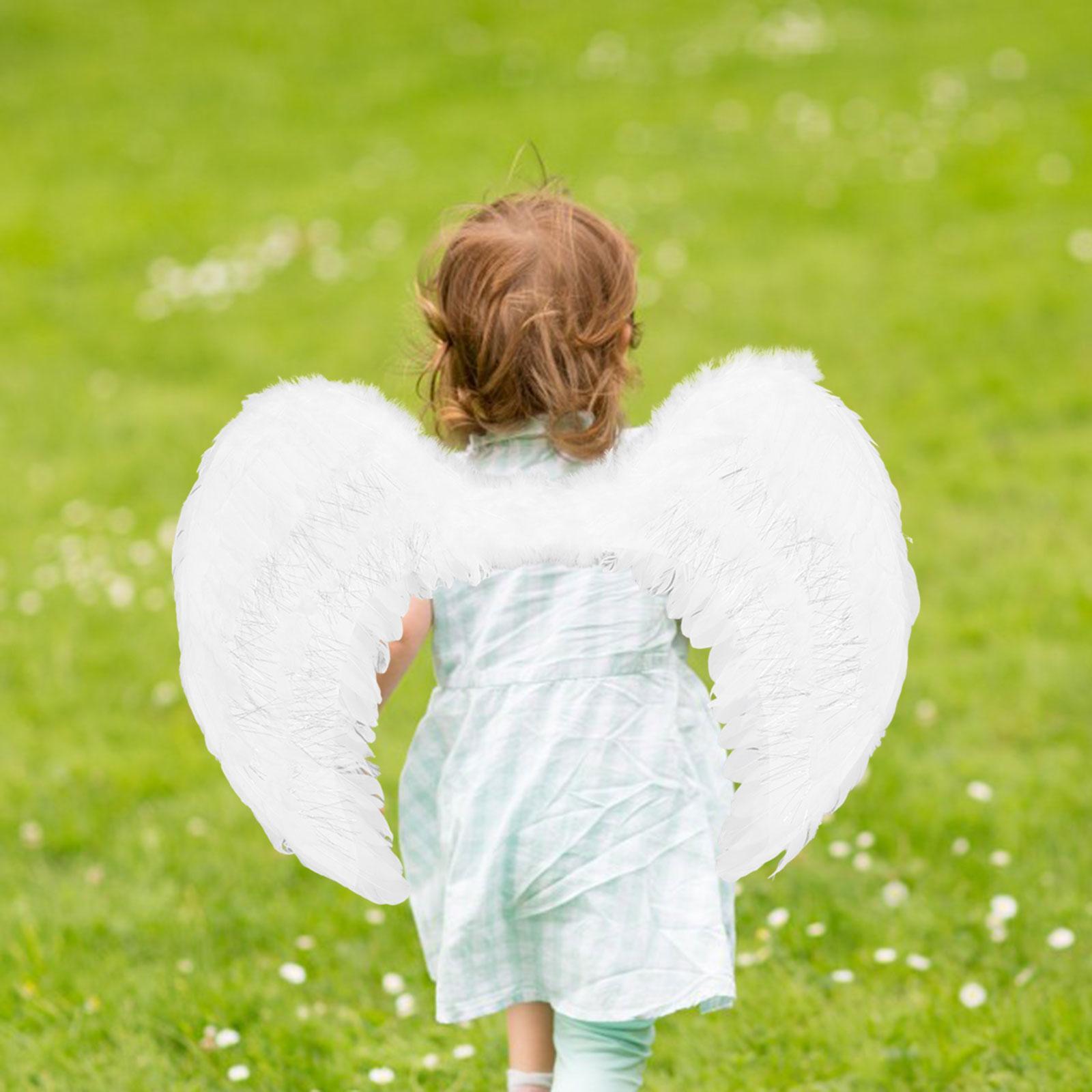 Angel Wing Halloween Costume with Elastic Shoulder Straps Dress up Cosplay Wing for Kids for Pretend Play Party Wedding Halloween Festival