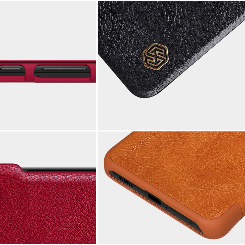 Bao da Leather cho Samsung Galaxy S21 FE 5G hiệu Nillkin Qin - hàng nhập khẩu