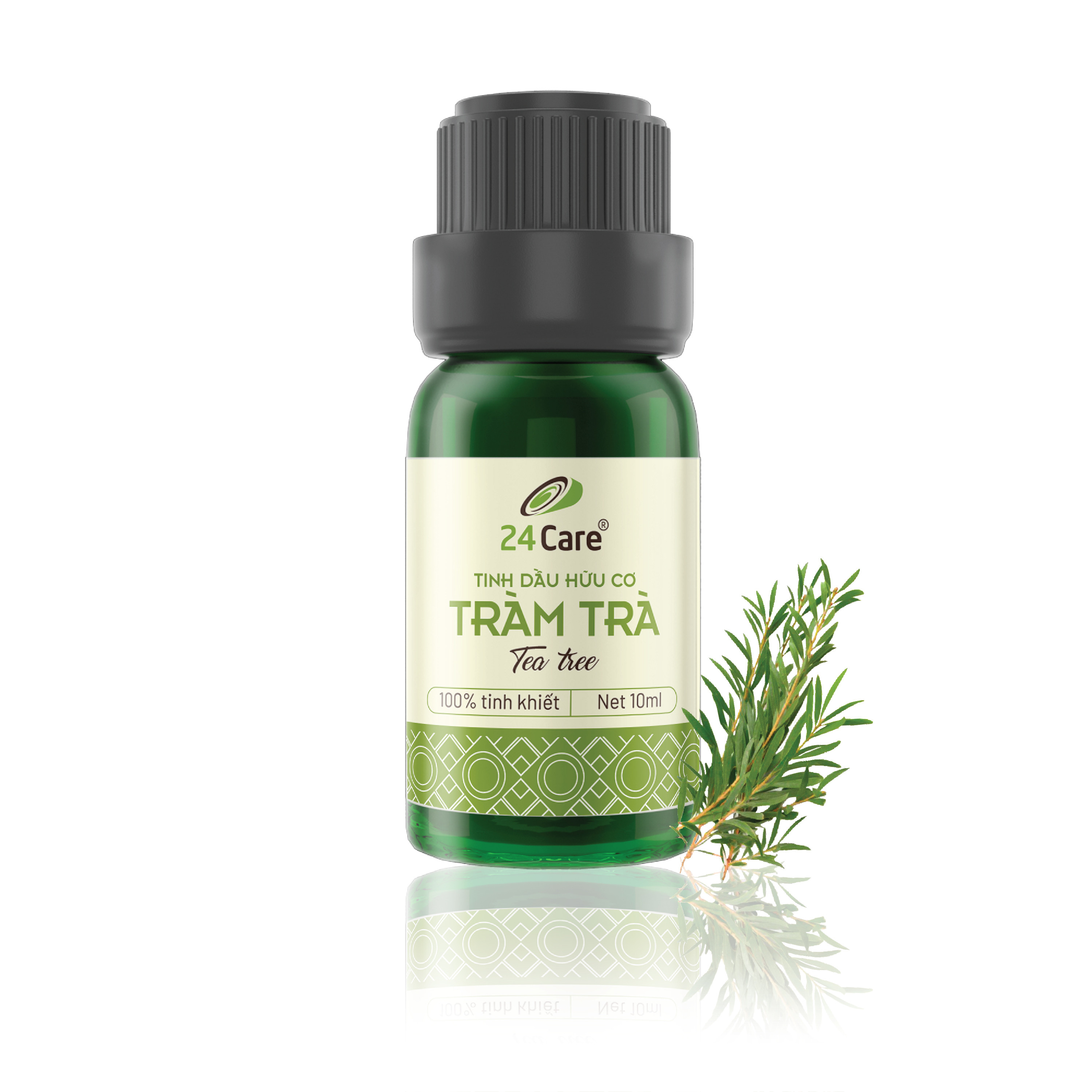 Tinh dầu Tràm Trà 24Care 10ML - Chiết xuất thiên nhiên, thanh lọc không khí, mùi hương trầm ấm, giảm căng thẳng, cân bằng cảm xúc.